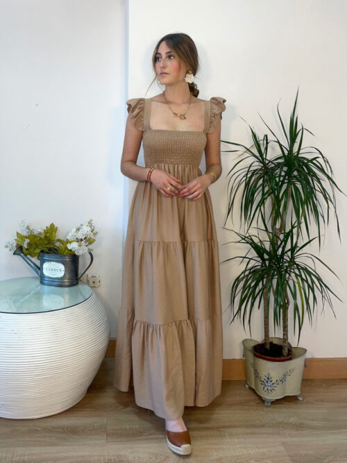 Vestido Carla camel