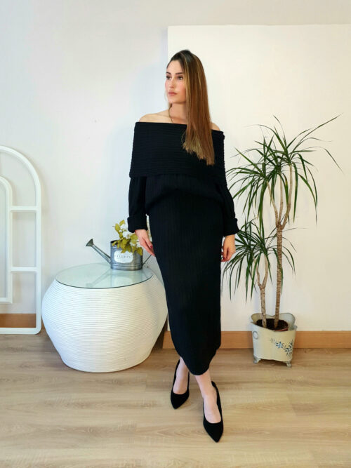 Conjunto Bardot negro