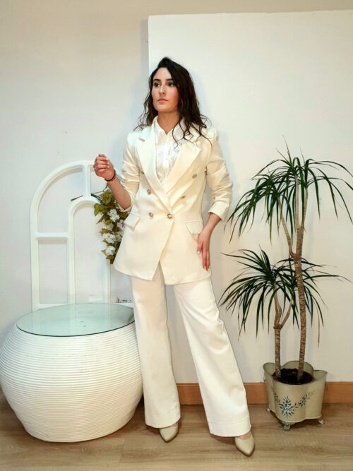 Blazer cruzada Hellen beige