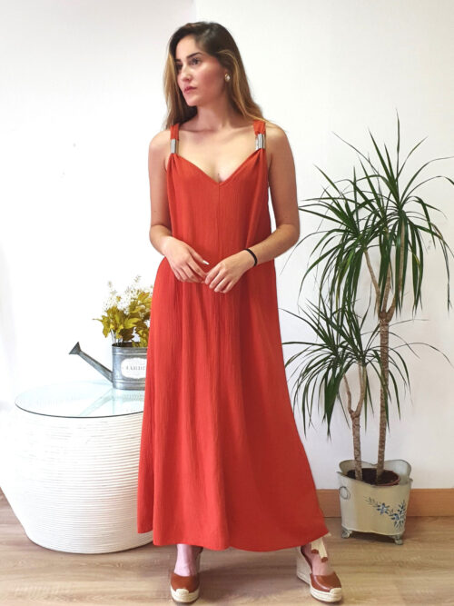 Vestido Atenas teja