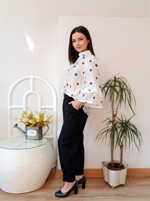 Camisa Elegance blanco y negro