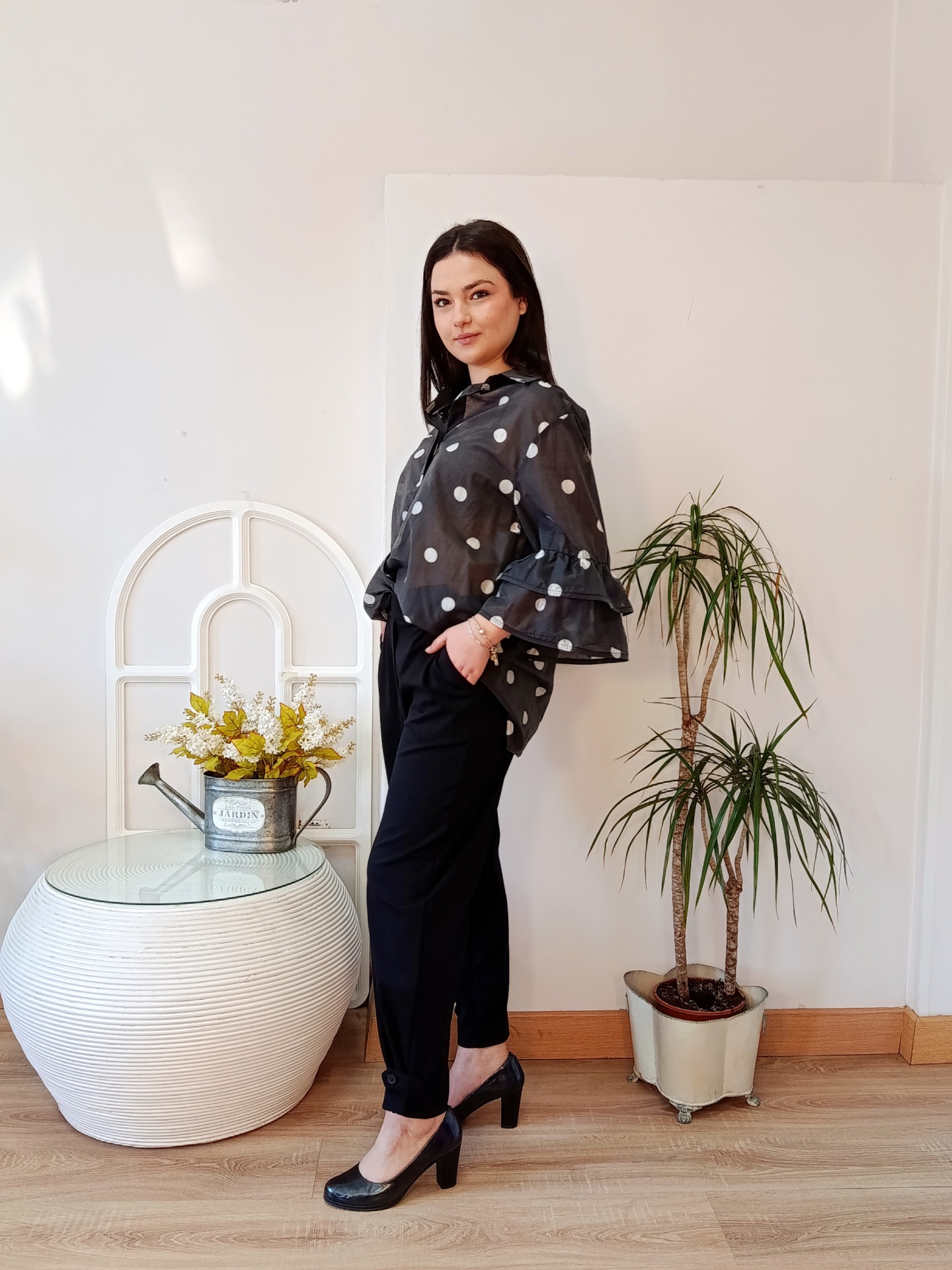 Camisa Elegance negro&blanco - Imagen 4