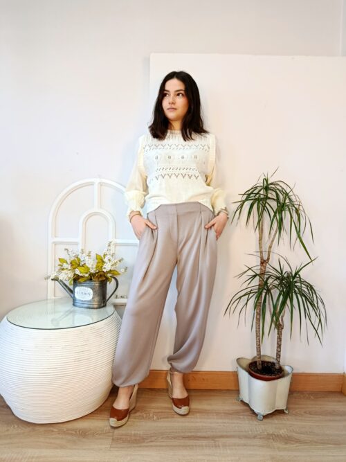 Pantalón Balloon Taupe