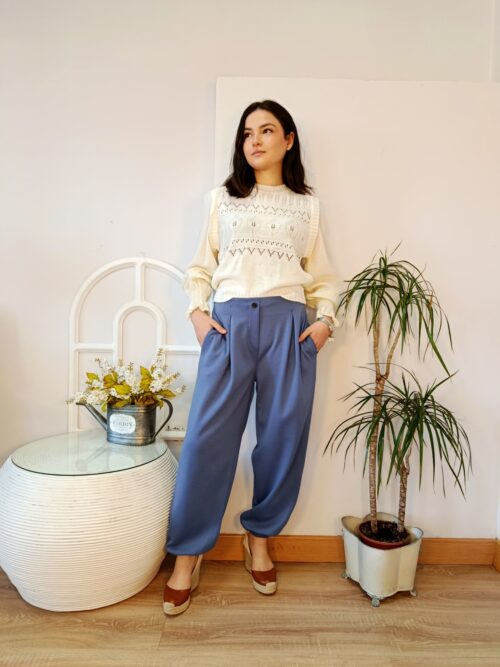 Pantalón Balloon azul denim