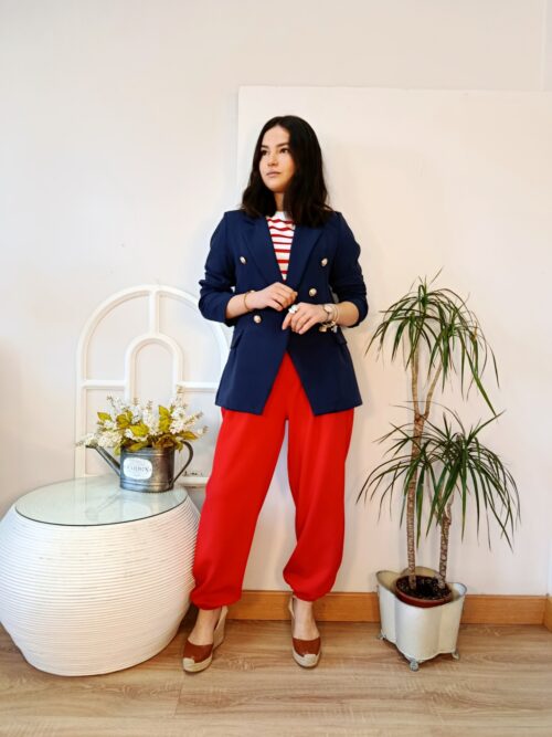 Blazer cruzada Hellen marino