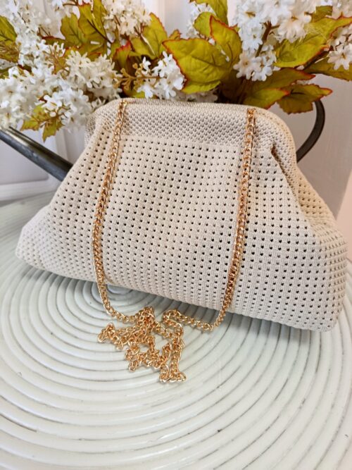 Bolso Clutch de Punto Crudo