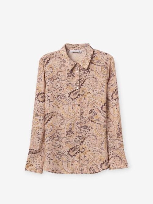 Camisa Estampada Beige Paradise Tiffosi