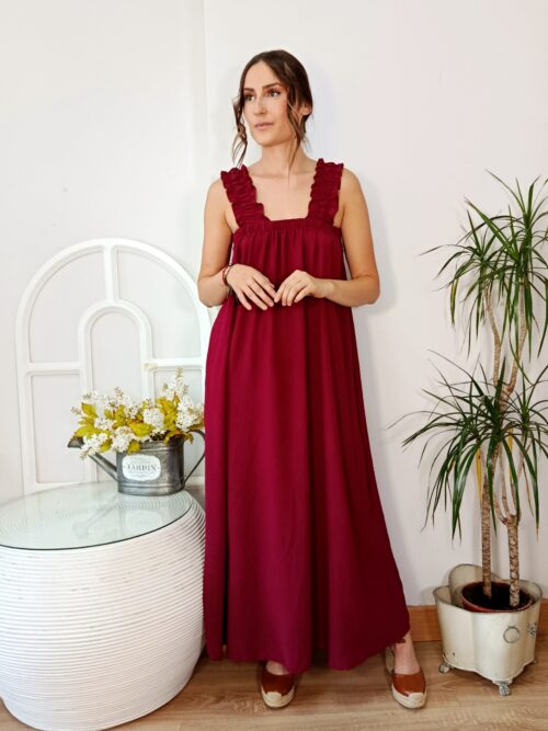 Vestido Daria Granate