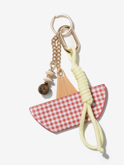 Llavero Charm Olivia Vichy Coral – Tiffosi