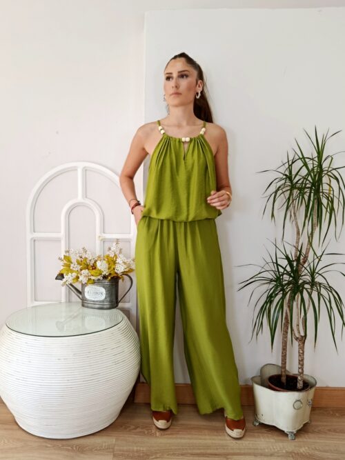 Conjunto Fluido Verde Cuentas