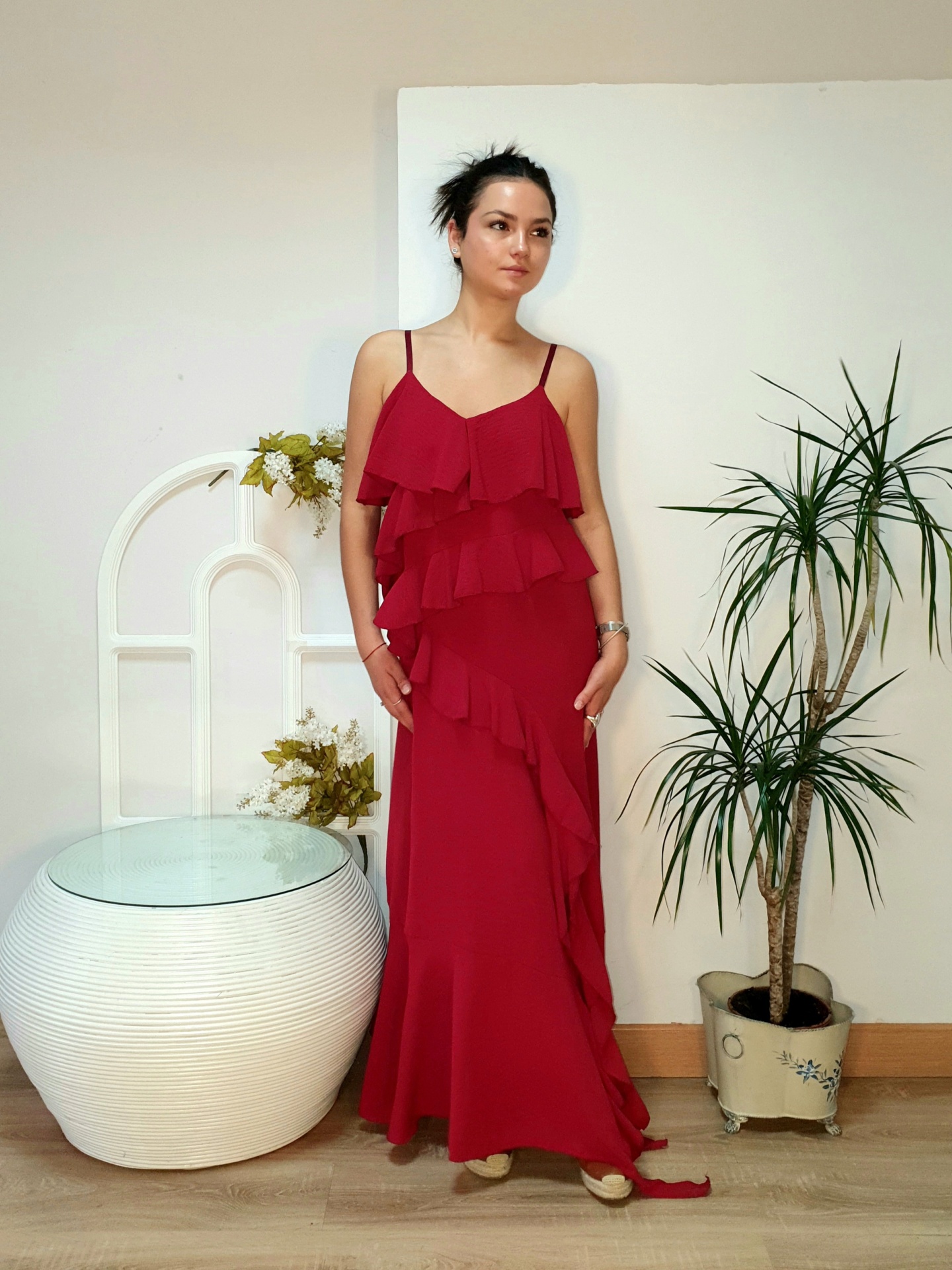 Vestido Aura Burdeos - Imagen 4