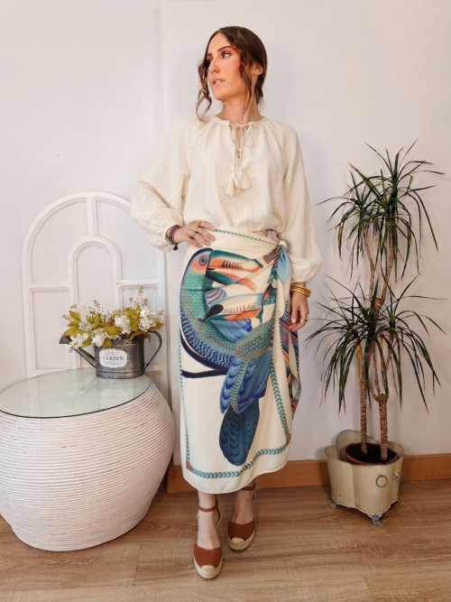 Falda Pareo Reversible Tahití Luxe