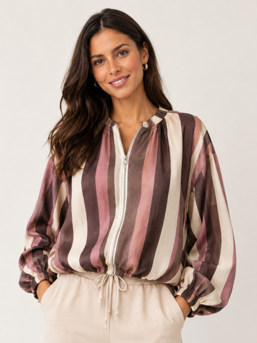 Bomber Rayas Rosa