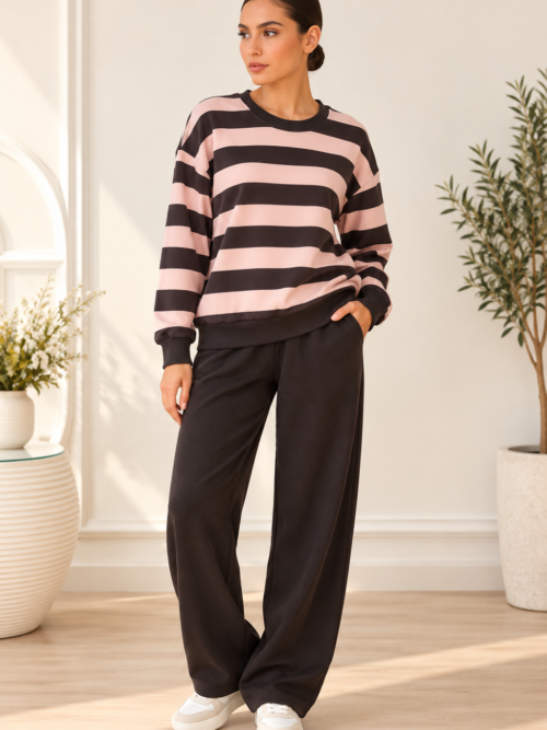 Conjunto Marrón y Rosa