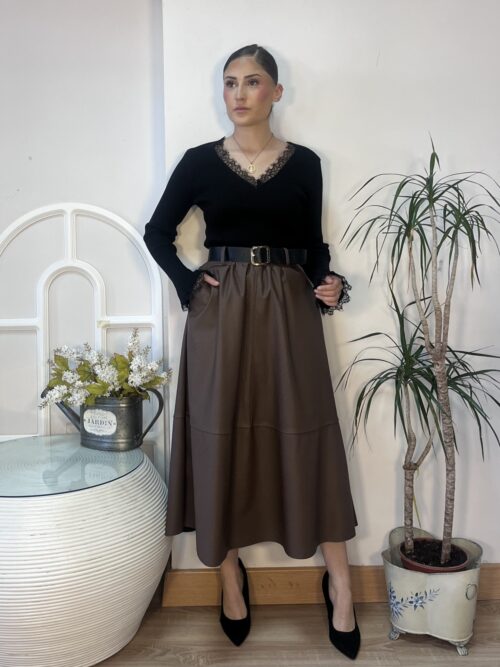 Falda Laura Marrón